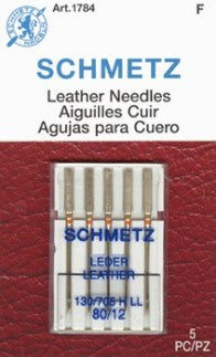 Leather needles for household machines, 5 pcs, size 100 - TEXI LEATHER  130/705 H LL 5x100 - Strima